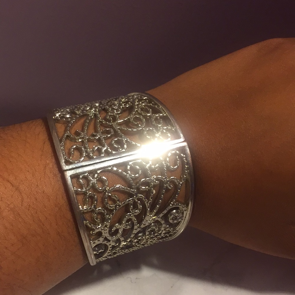 New York & Company Silver Filigree Cuff